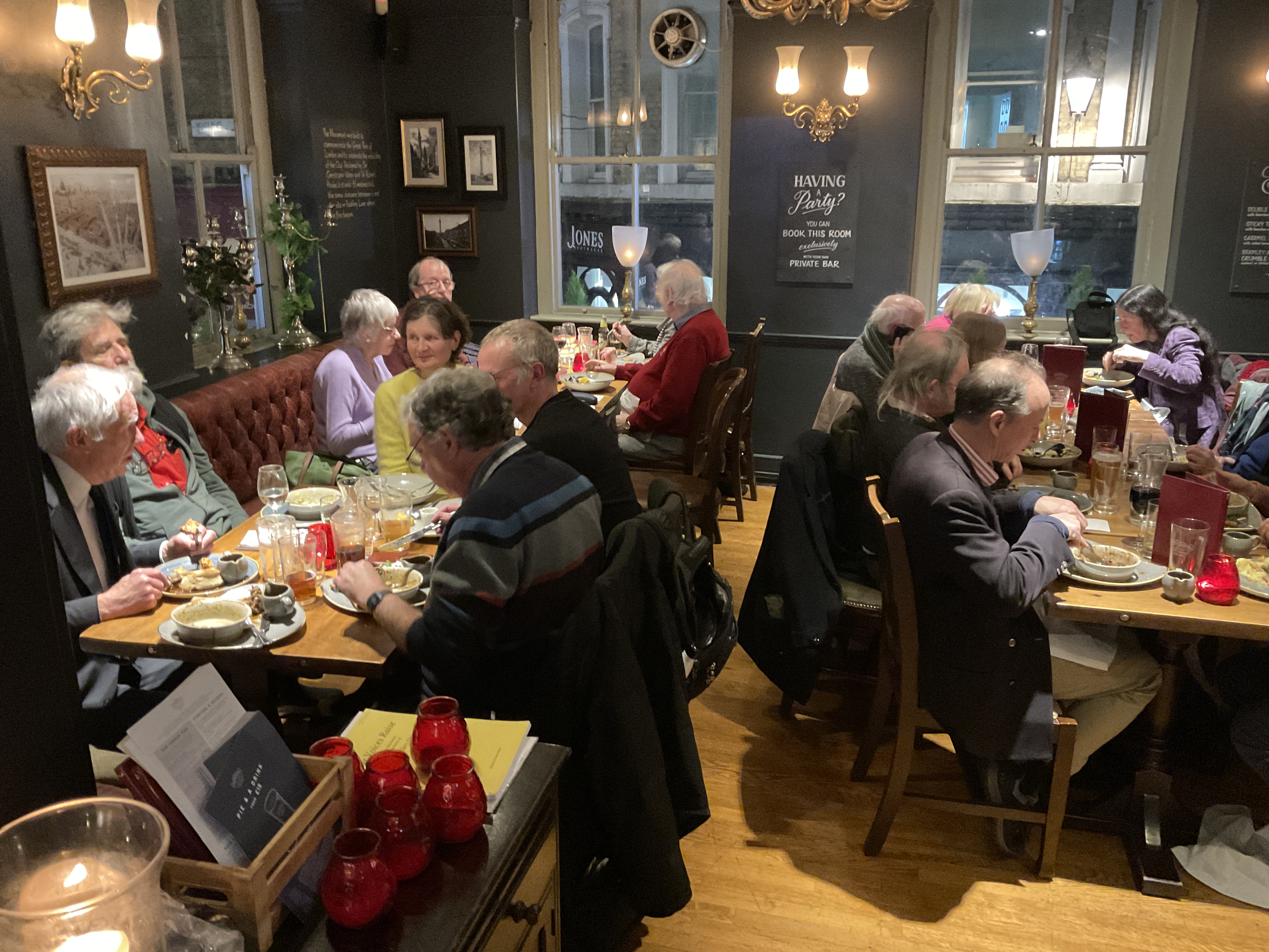 Quire dining at the Epiphany Feast January 2024